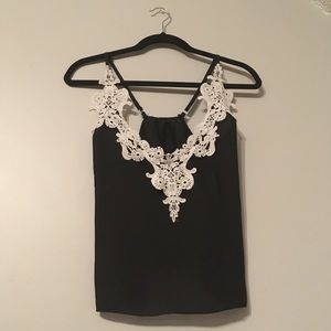 Lace Trim Sheer Camisole